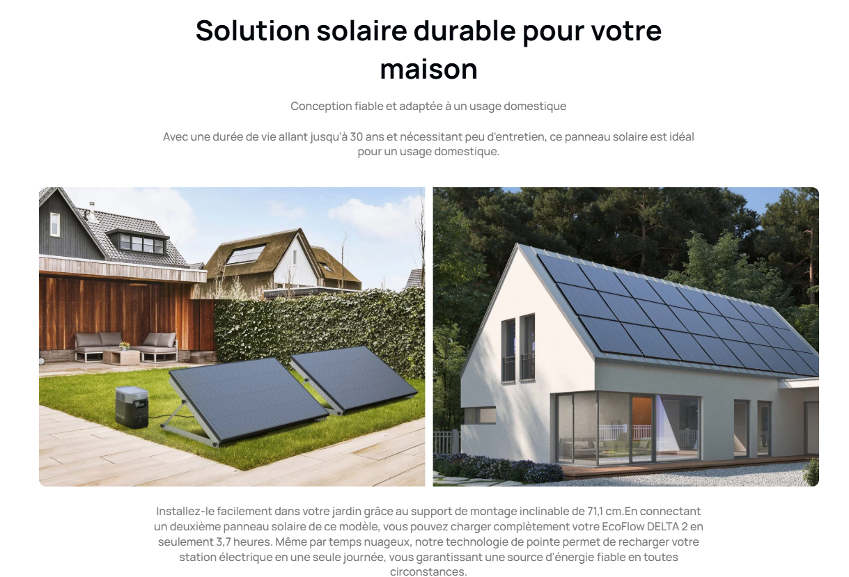panneau solaire ecoflow 175W